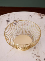 GOLD ELEGANT IRON STORAGE BASKET