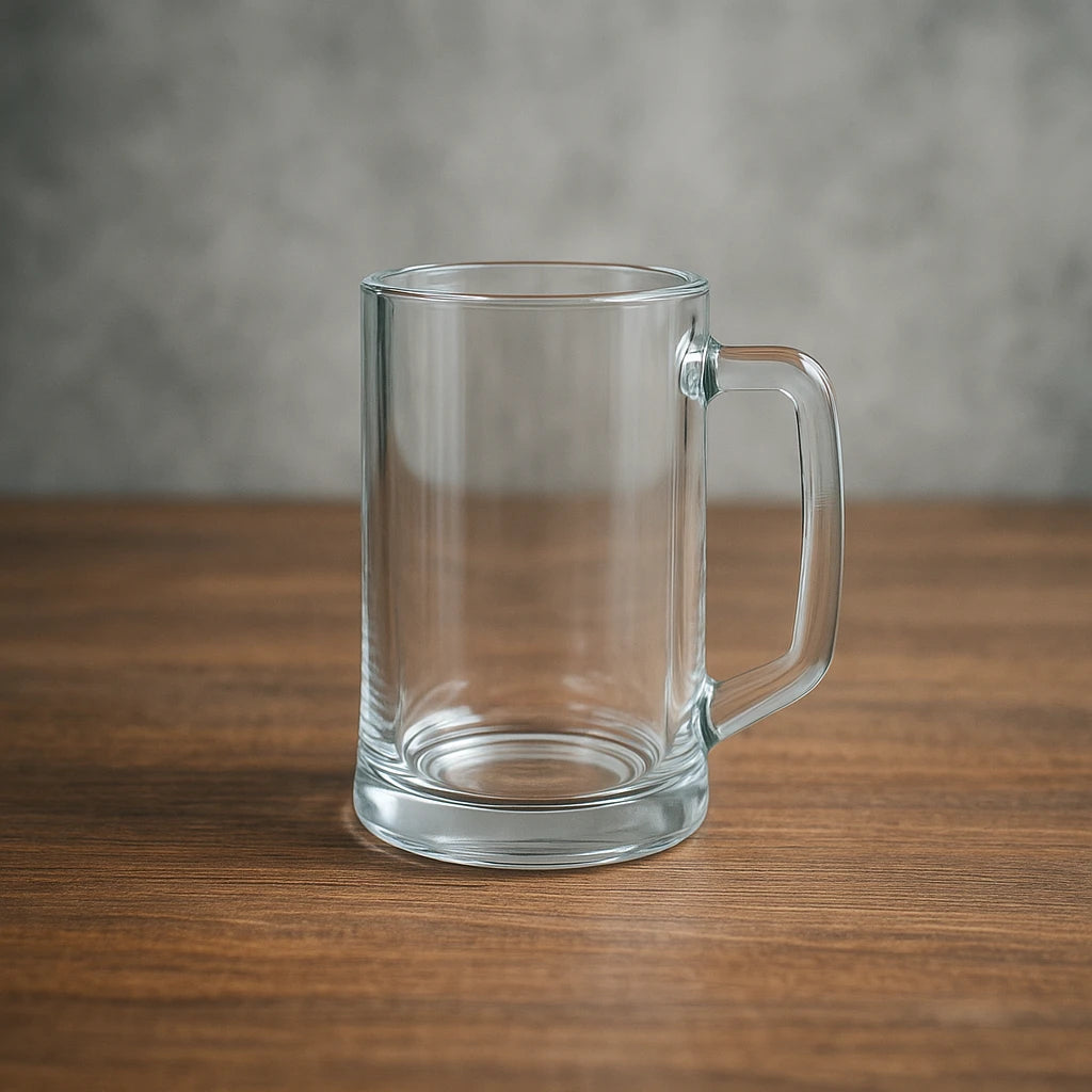 Modern Handle Beer Glass Set – 6 Pcs Transparent Drinkware