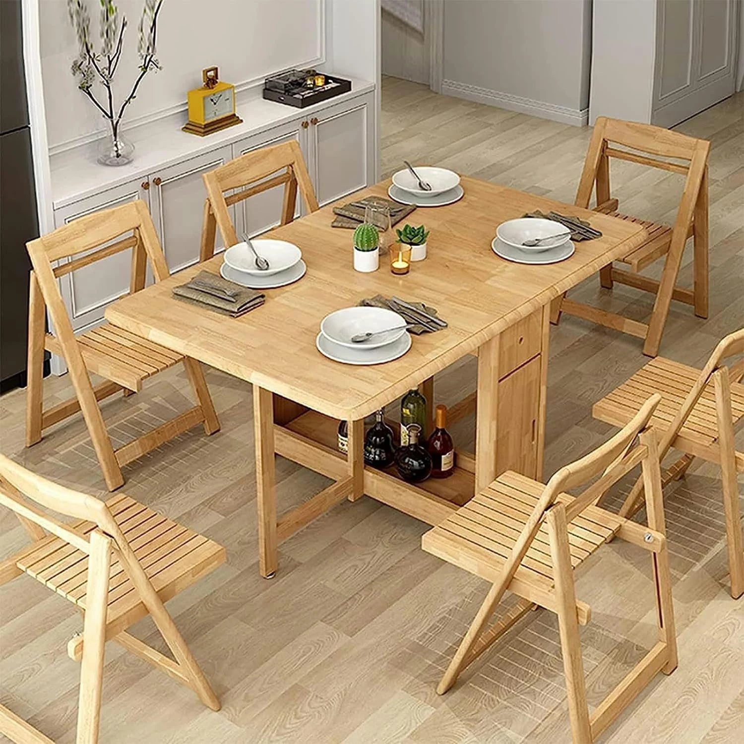 DROP LEAF FOLDING DINING TABLE