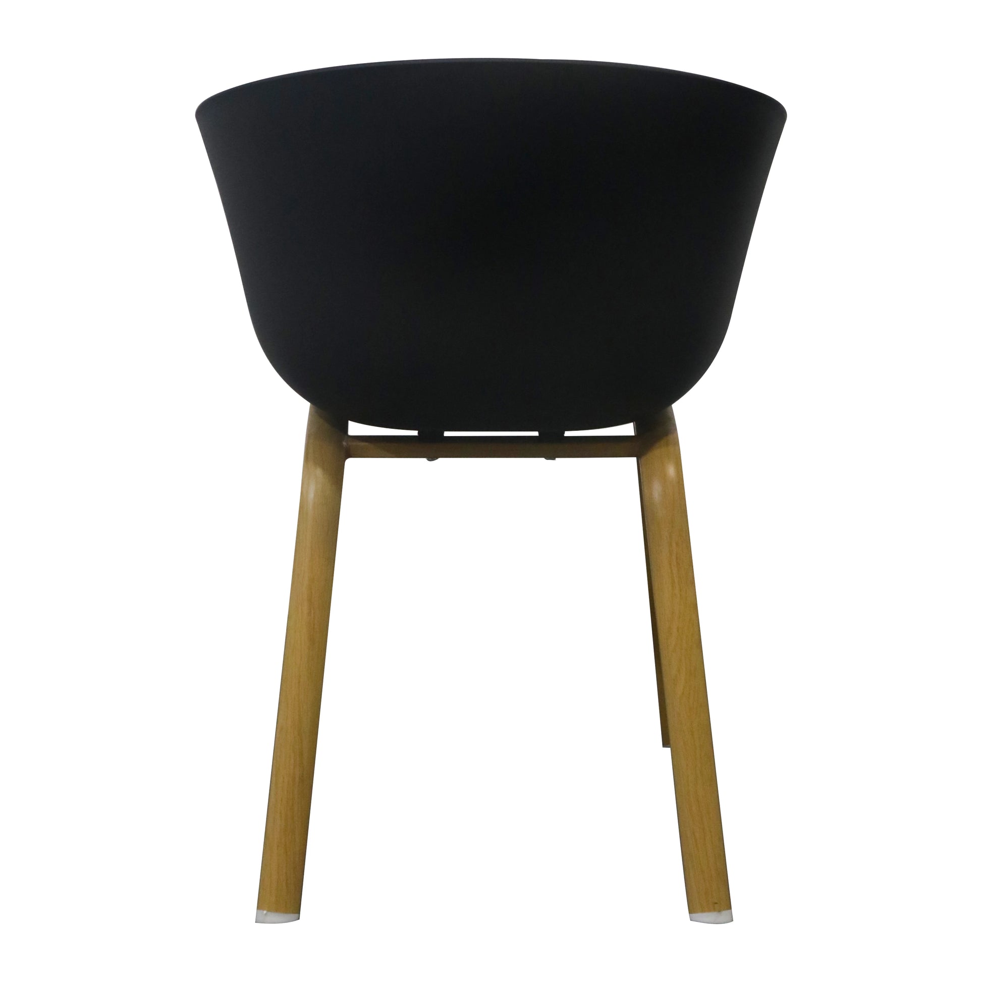 CURVED DESIGN BLACK PLASTIC DINING CHAIR