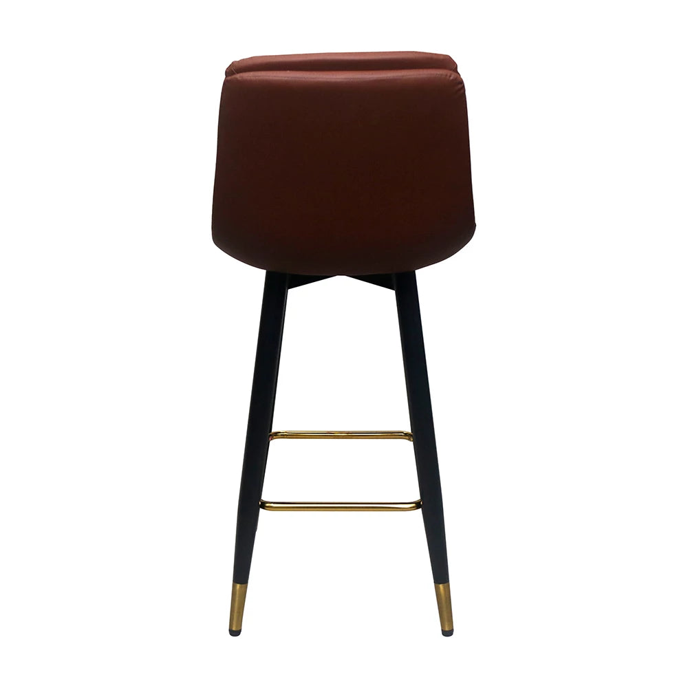 BROWN MODERN UPHOLSTERED BAR CHAIR