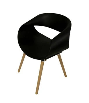 MID-CENTURY DESIGNER CHAIR-BLACK