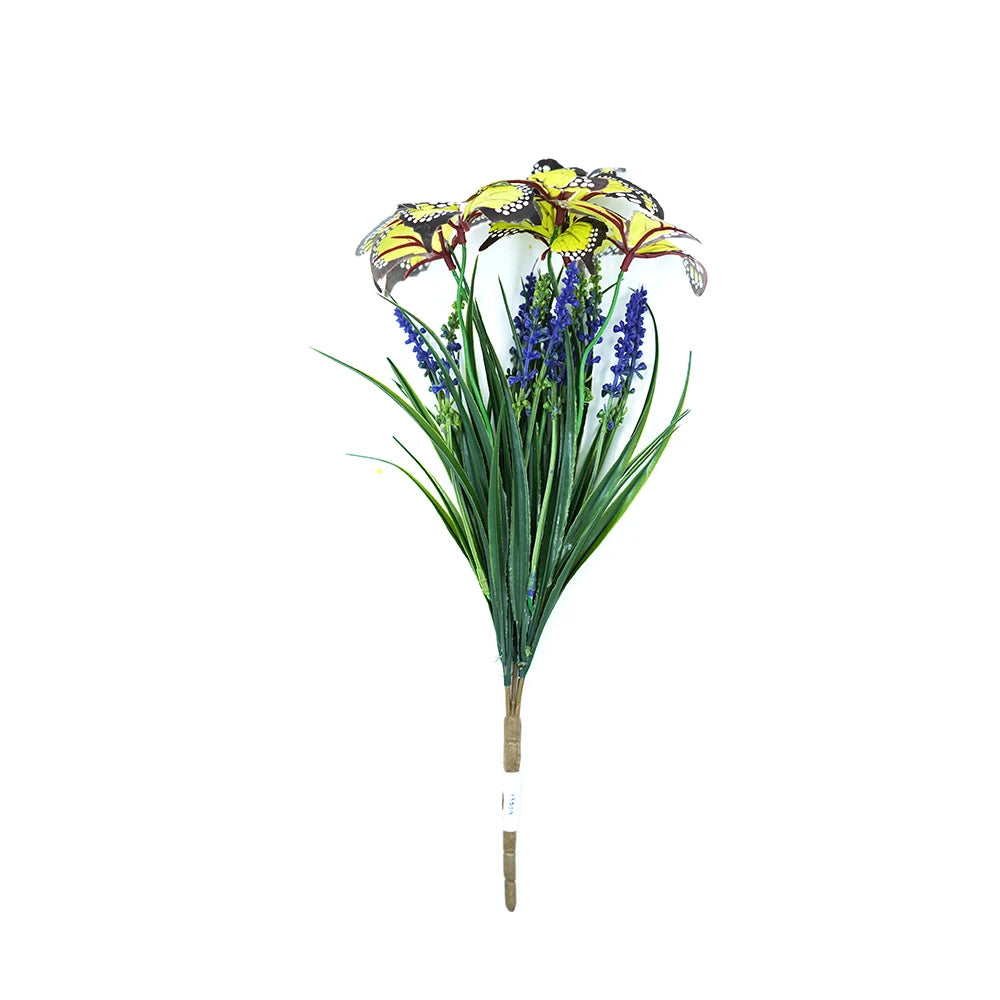 BUTTERFLY BLOOM ARTIFICIAL FLOWER BUNCH - GREEN