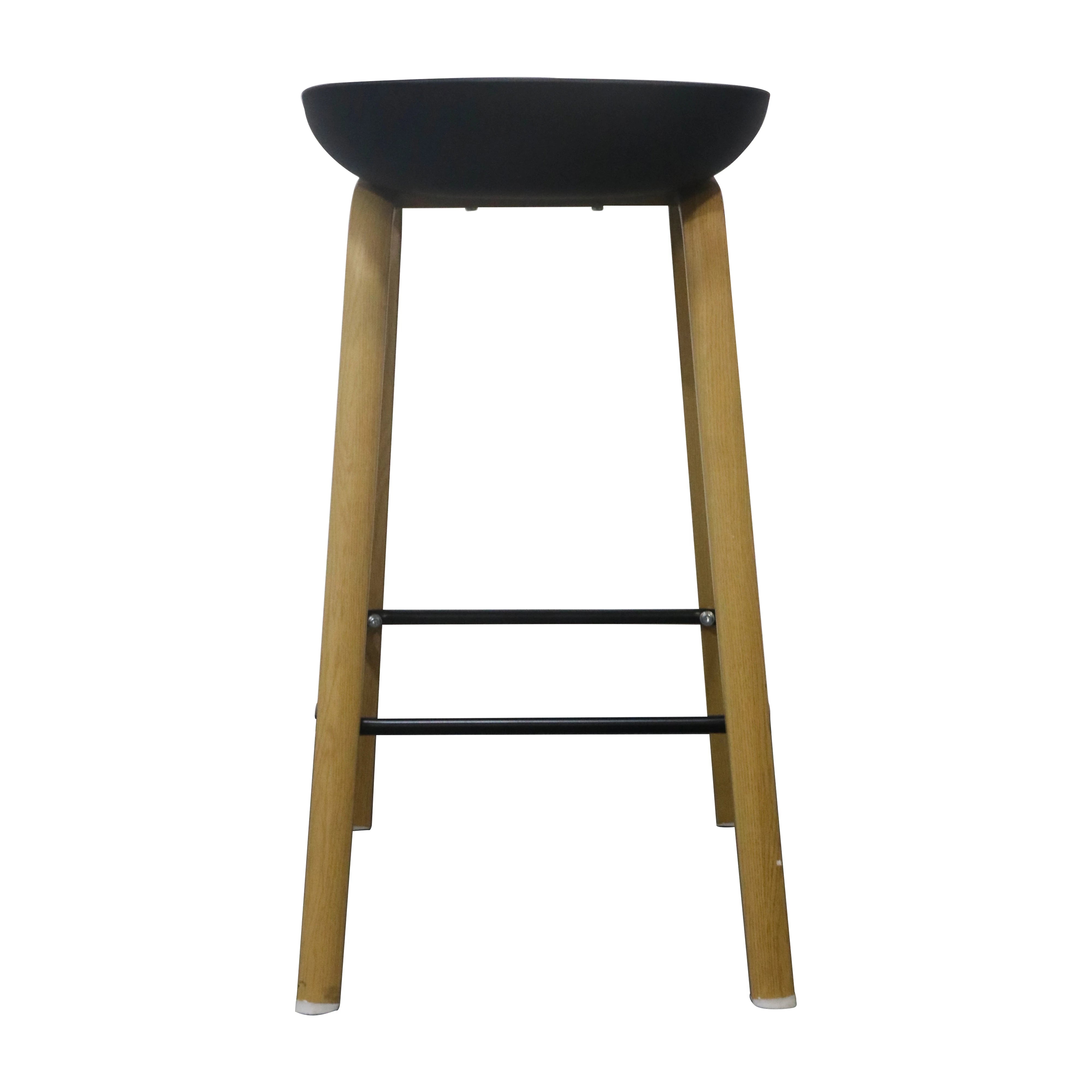 EQUINOX BLACK COUNTER BAR STOOL WITH LOW BACK