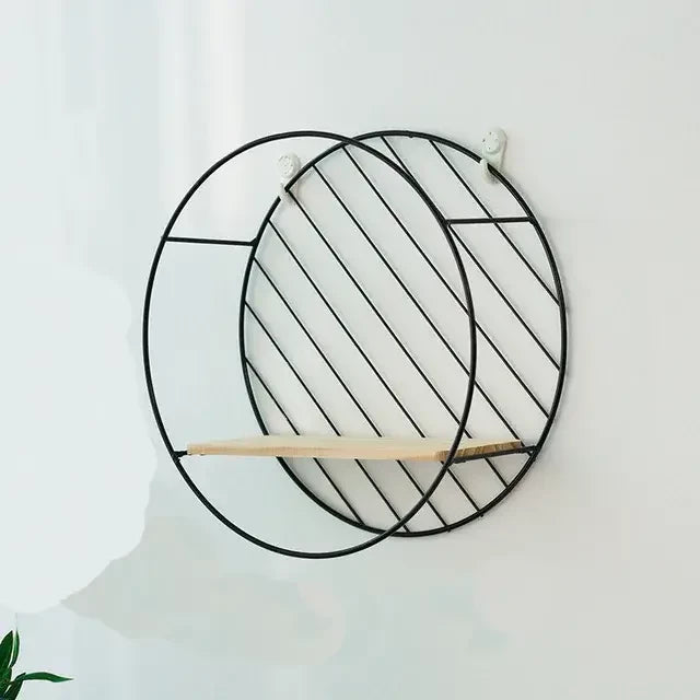 WALL SHELF ROUND SHAPE BLACK