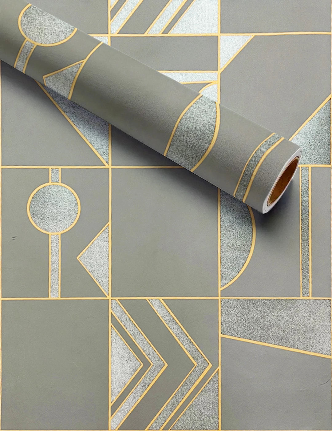 GEOMETRIC GLAM GERY WALLPAPER