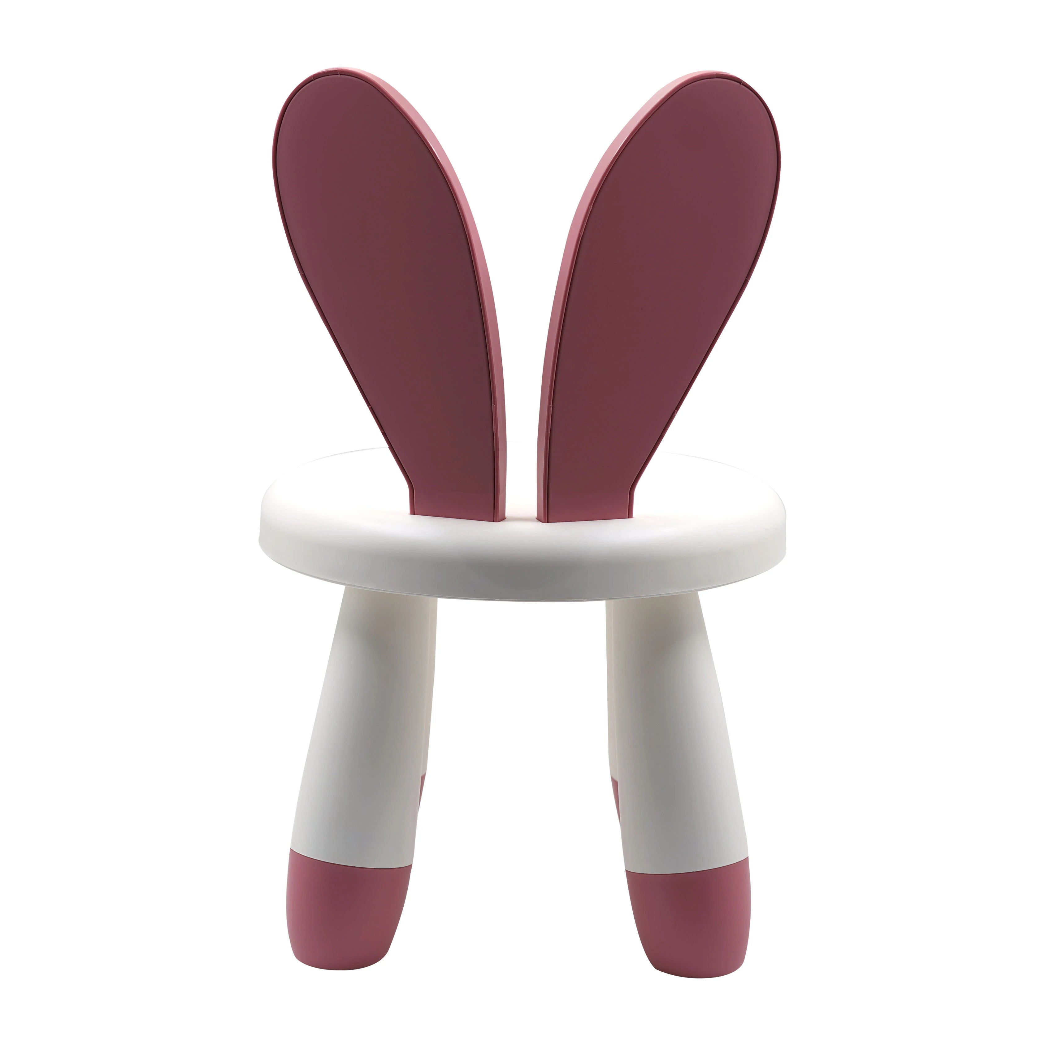 BUNNY EAR CHILD-SAFE PLASTIC KIDS STOOL - PINK