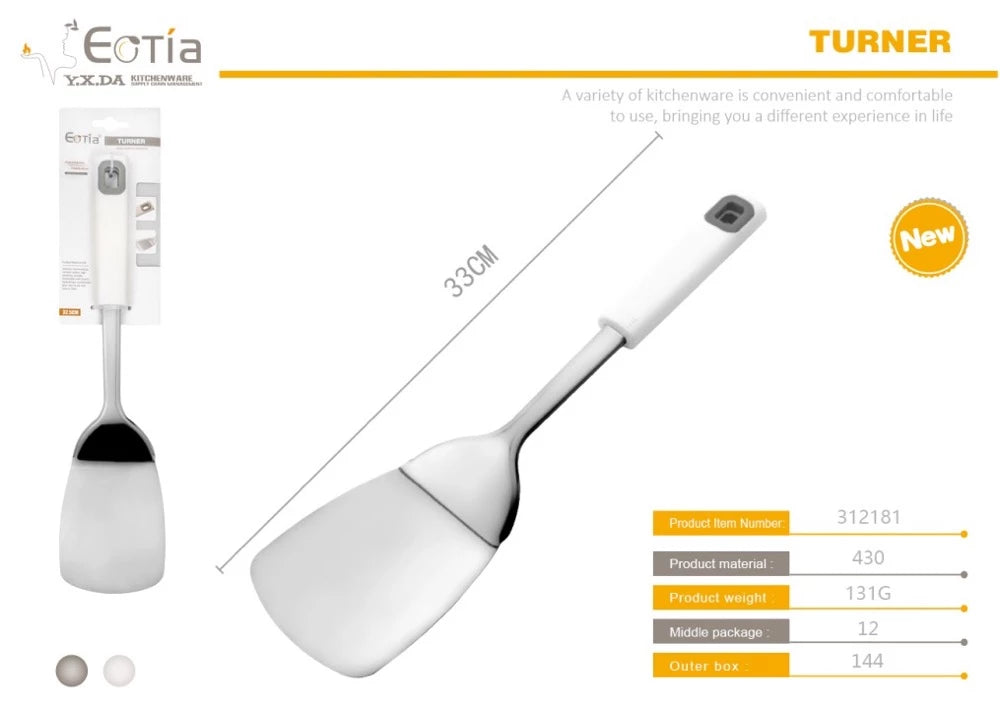 HEAVY DUTY STAINLESS STEEL TURNER – IDEAL FOR FLIPPING & SERVING