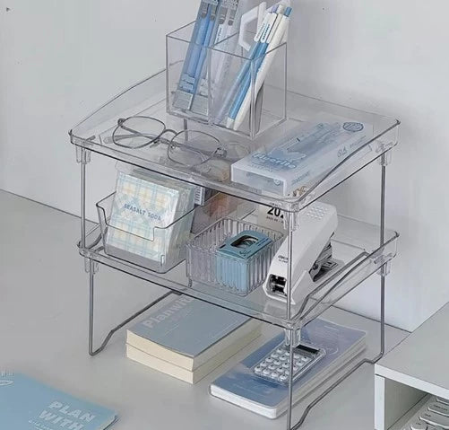 Multi-Purpose Foldable Desktop Storage Rack – Heavy-Duty Plastic ...