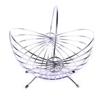 DECORATIVE CHROME FRUIT HOLDER BASKET