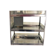 STAINLESS STEEL 3 TIER BOTTLE RACK PULL-OUT BASKET