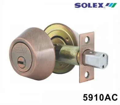 SOLEX 5910AC BRASS CYLINDER HEAVY-DUTY DEADBOLT LOCK