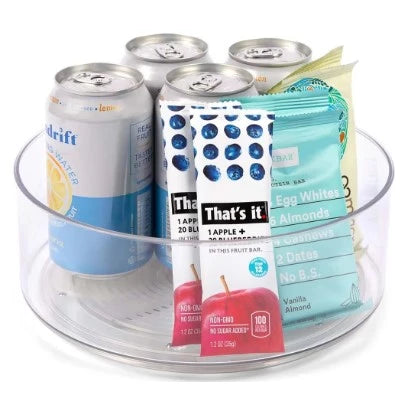 ROTATABLE ROUND PLASTIC STORAGE ORGANIZER
