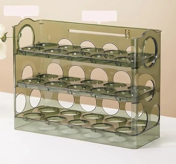 GREEN FRIDGE EGG STORAGE ORGANIZER