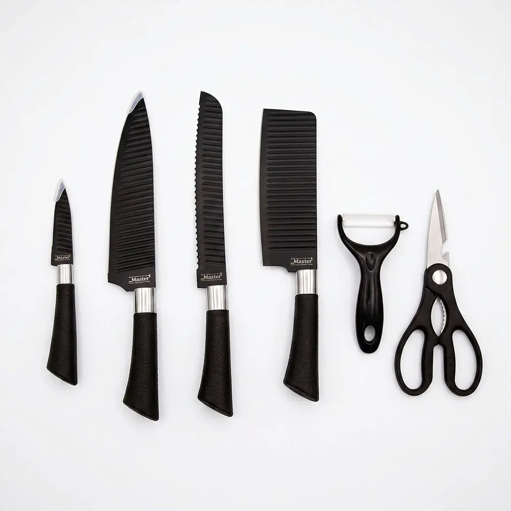 Kitchen Knife Set with Peeler and Scissors