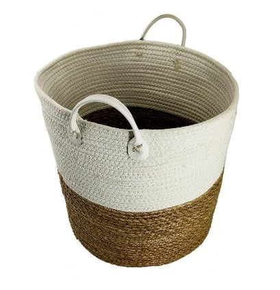WOVEN COTTON ROPE INDOOR PLANT HOLDERS - 3 SETS