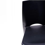 PLASTIC BLACK SQUARE DINING CHAIR