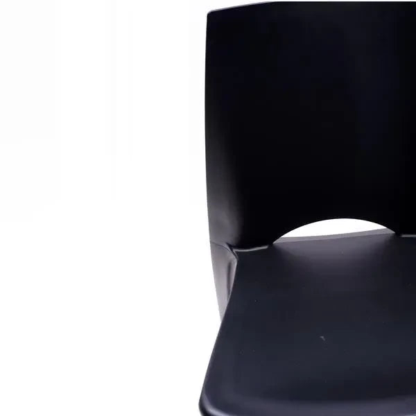 PLASTIC BLACK SQUARE DINING CHAIR