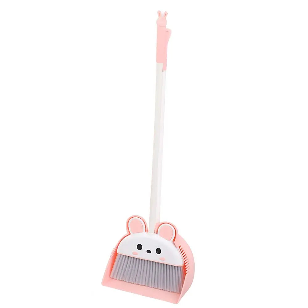 Long Handle Bunny Broom and Dustpan Set