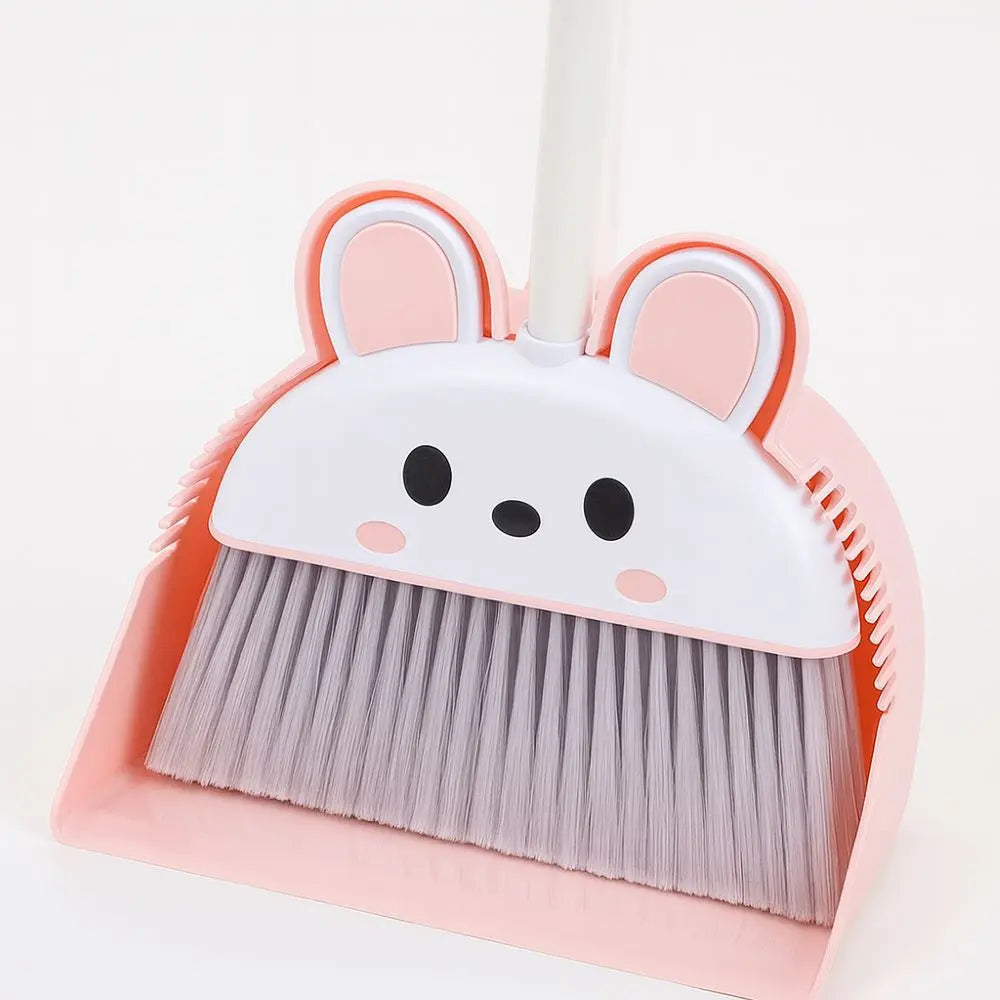 Long Handle Bunny Broom and Dustpan Set