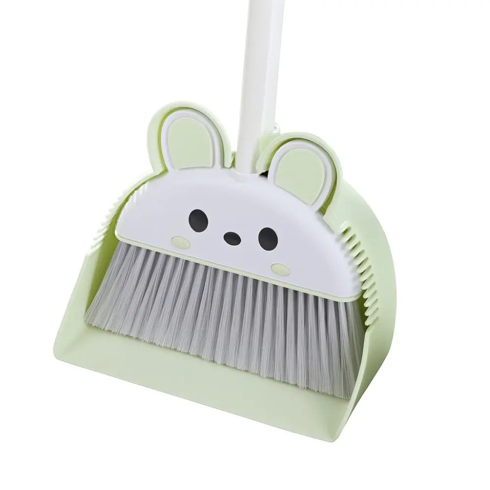 Long Handle Bunny Broom and Dustpan Set