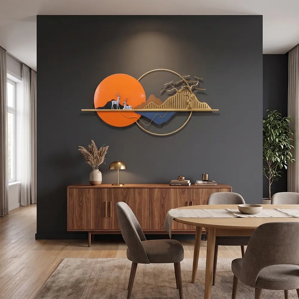 Luxury Sunset Deer Wall Décor