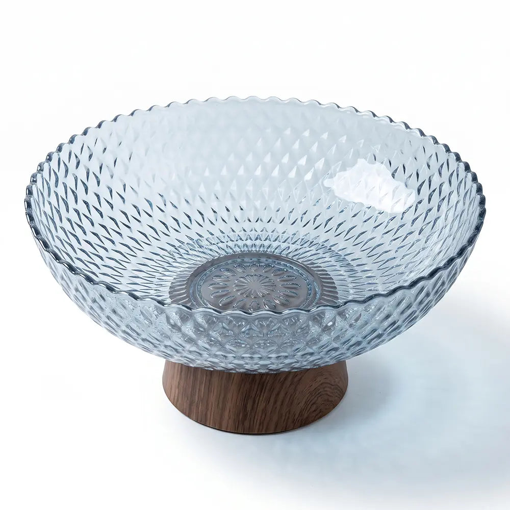 Decorative Crystal-Style Fruit Bowl