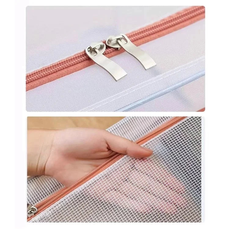 66L PVC MOONDAY GREY ZIPPED STORAGE ORGANIZER BOX