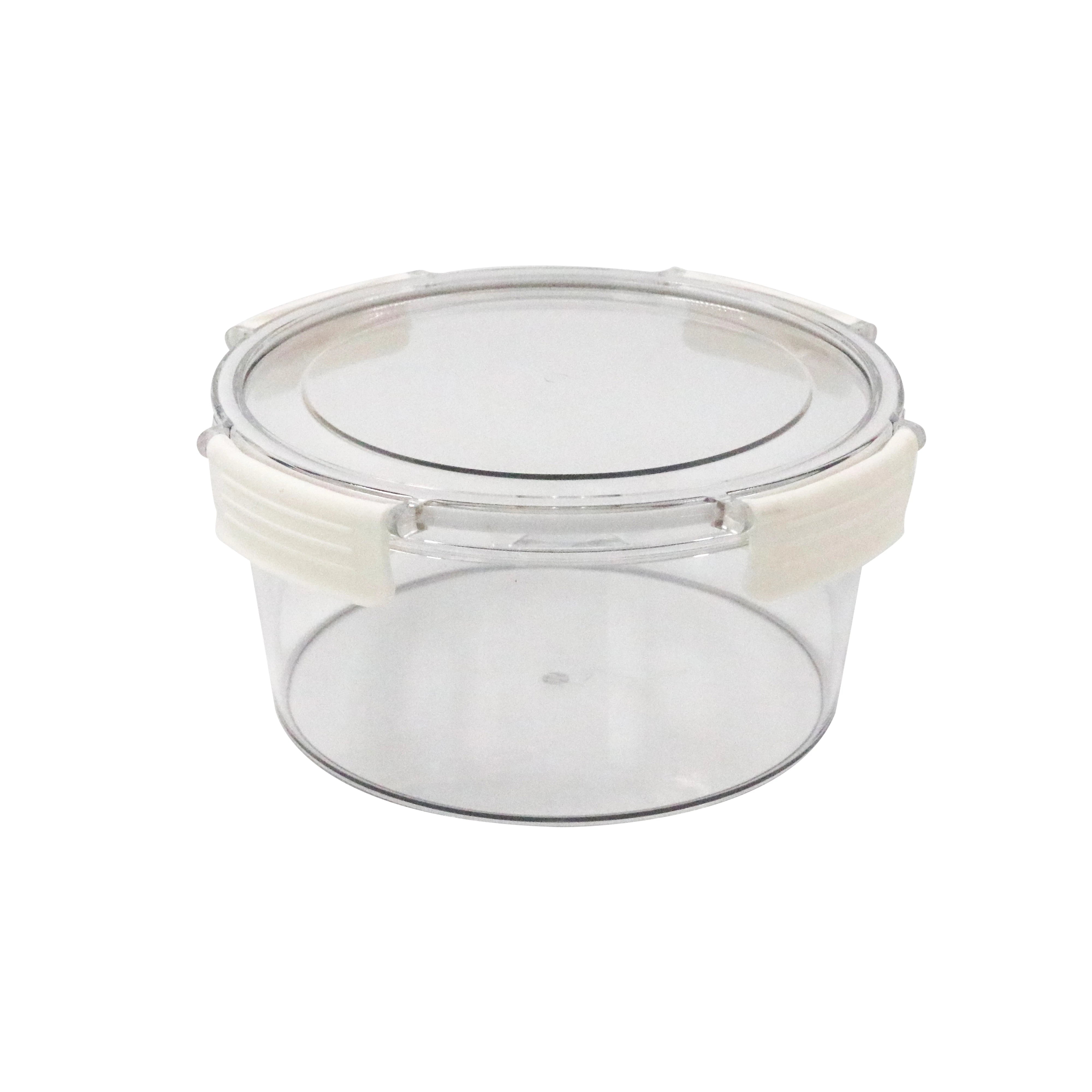 ROUND AIRTIGHT CLIP-LOCK FOOD STORAGE BOX