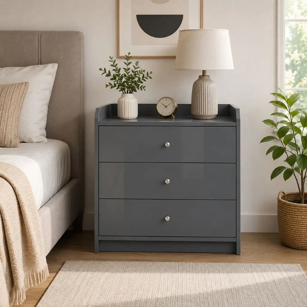Mattoni Modern Grey Chest of Drawers
