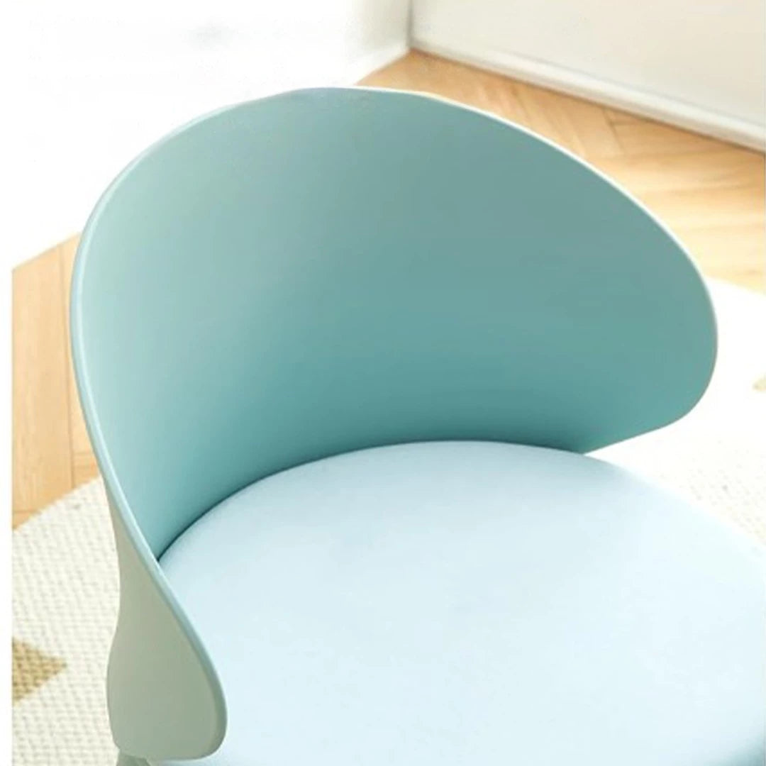 COMFORT BACKREST SOFT CUSHIONED DINING CHAIR - LIGHT BLUE