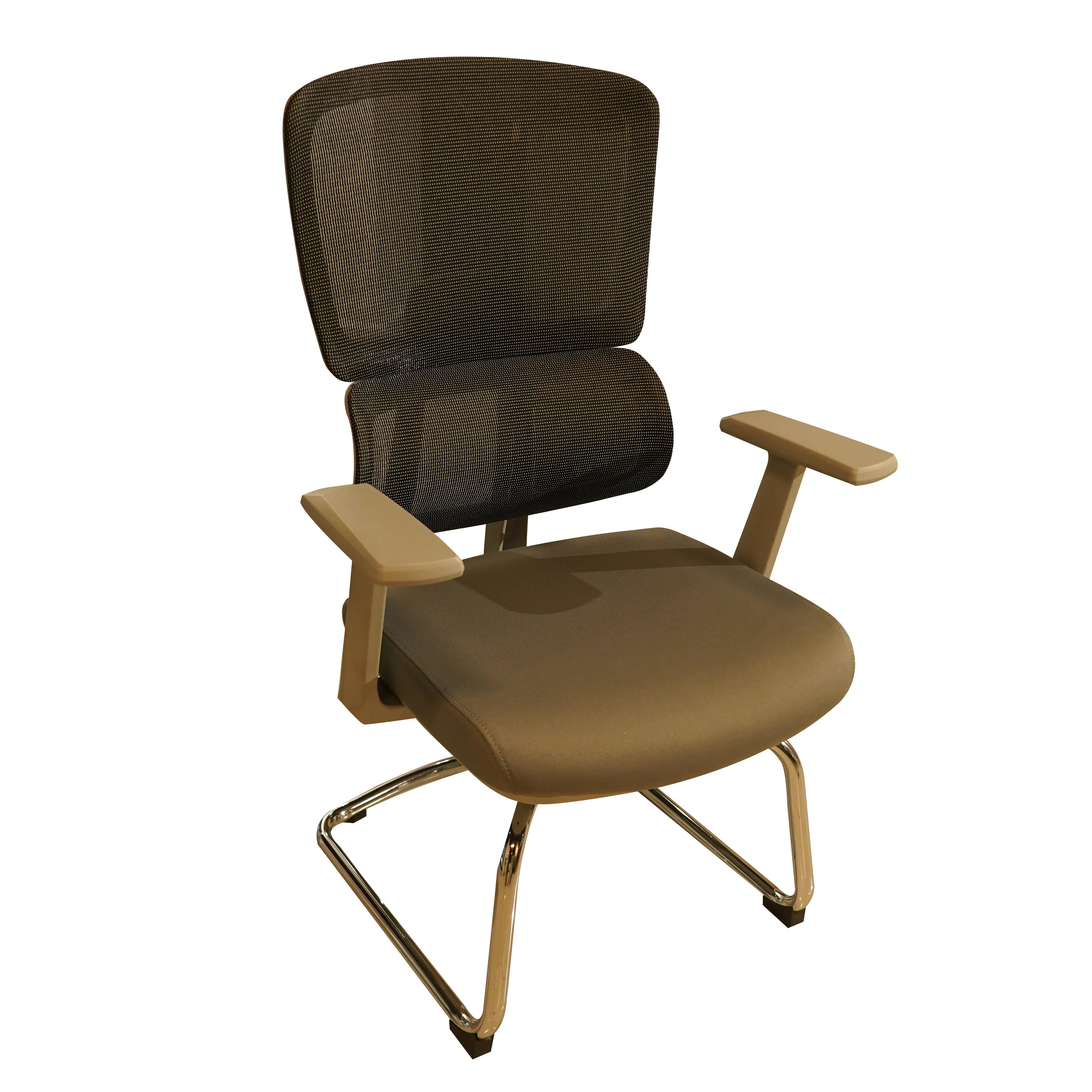 Mid-Back Ergonomic Grey Mesh Visitor Chair with Armrests