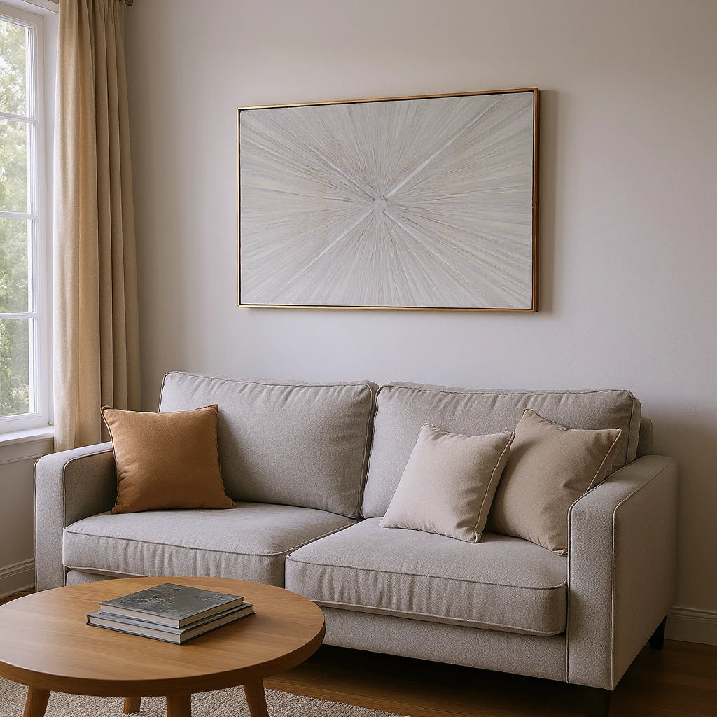 Silver Radiance Decorative Wall Frame – Modern Living Room Art
