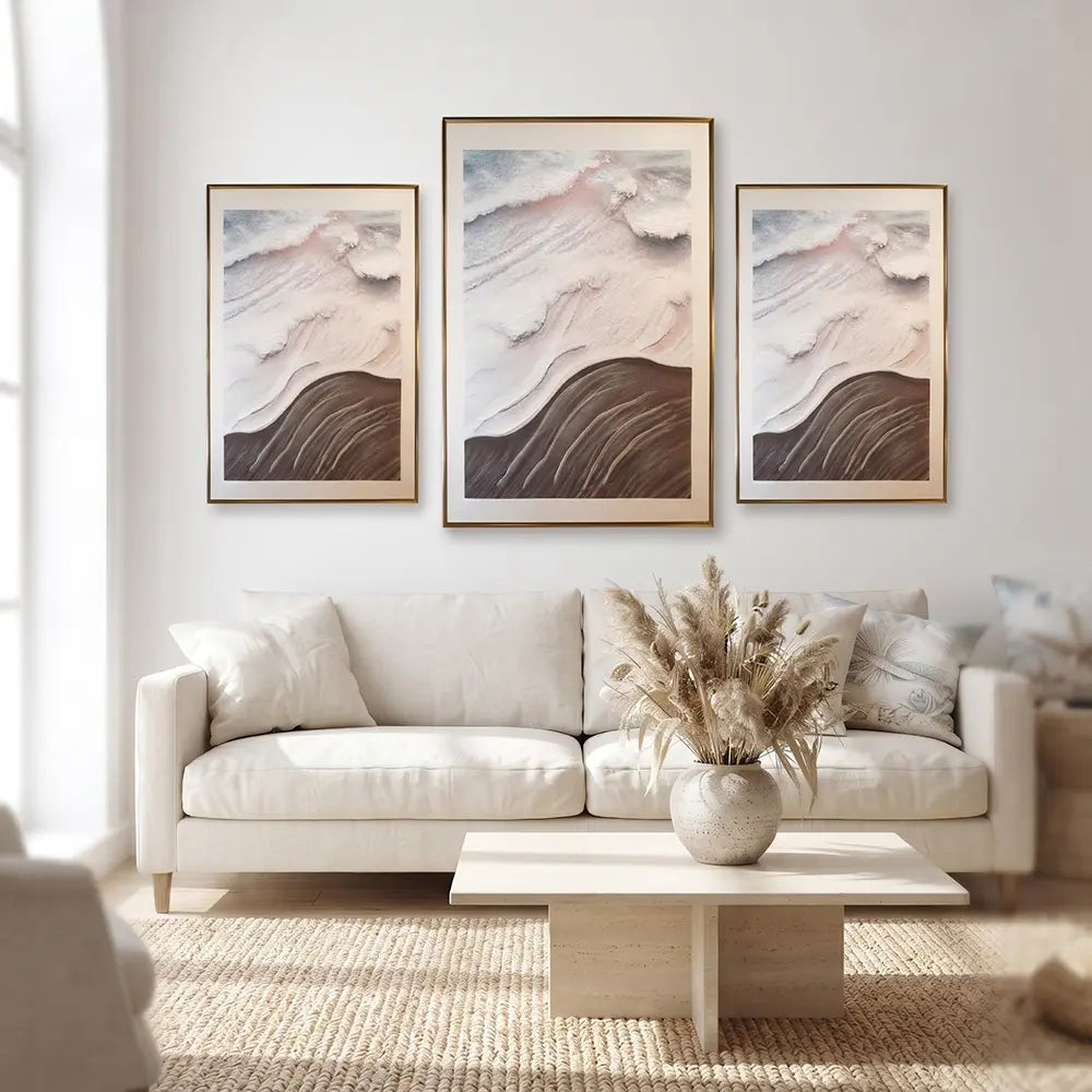 Modern Abstract Marble Wave Wall Art