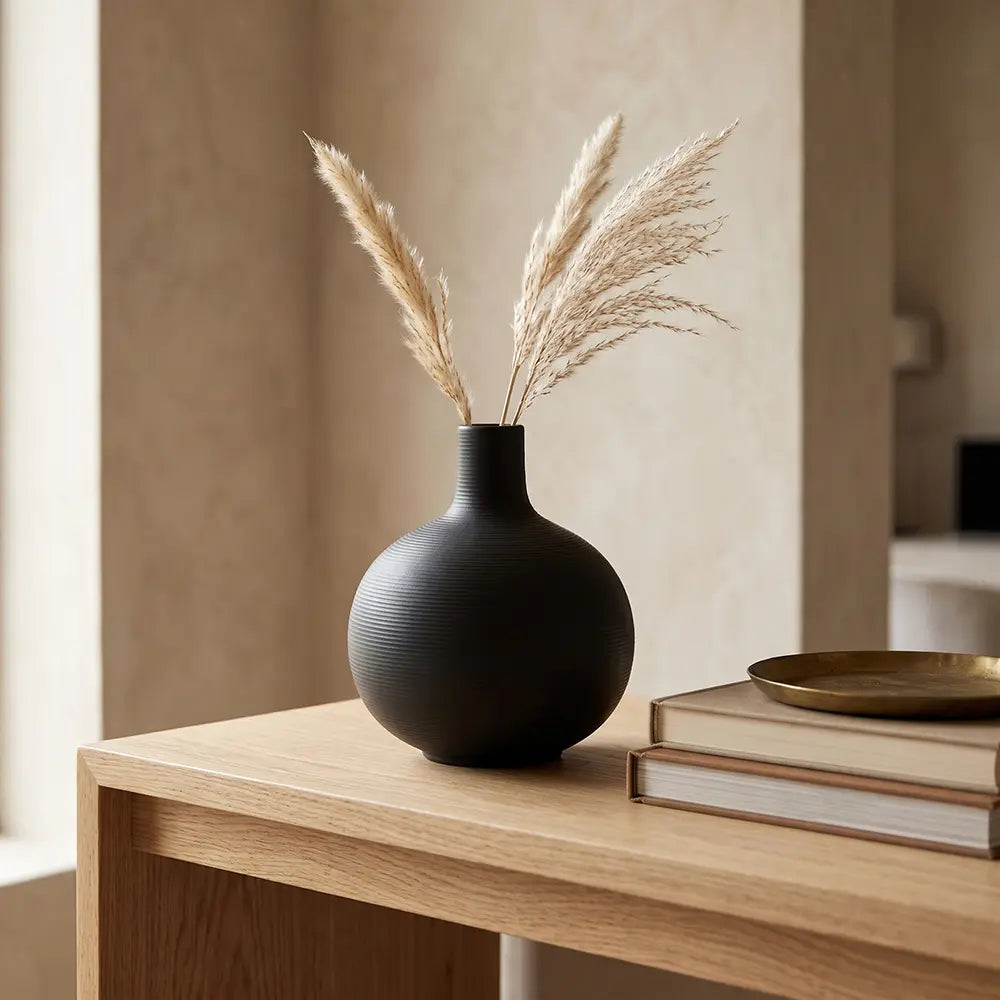 Modern Black Decorative Vase