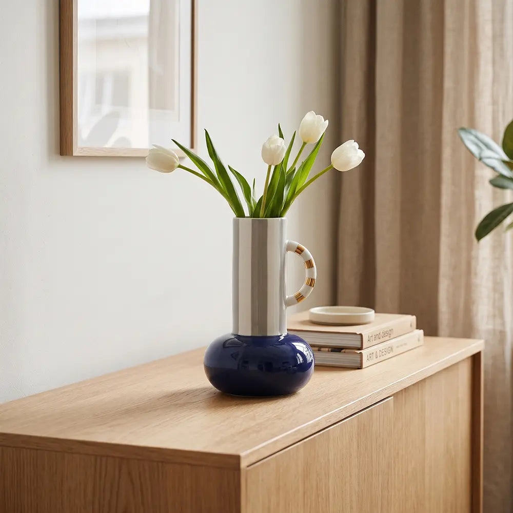 Modern Blue Ceramic Vase