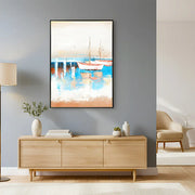 Modern Coastal Boat Painting Wall Frame