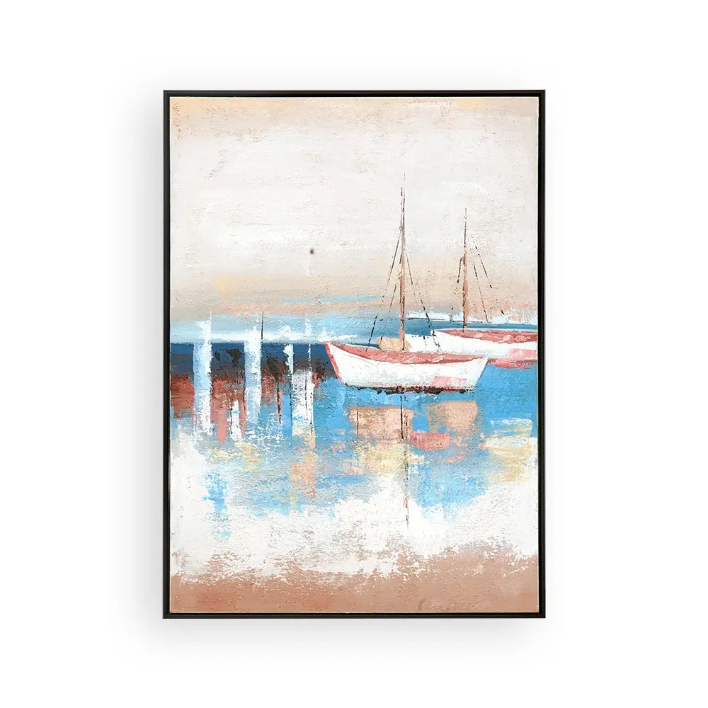 Modern Coastal Boat Painting Wall Frame