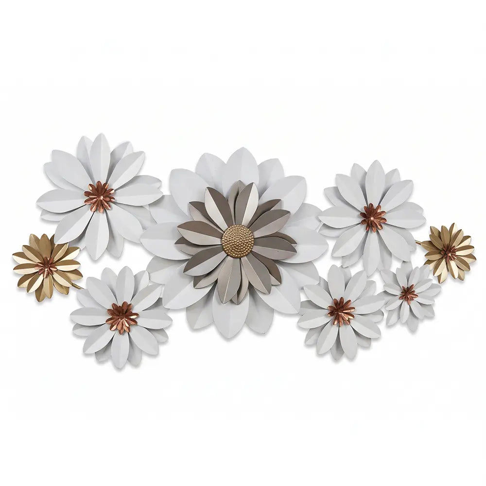 Modern Daisy Metal Wall Art