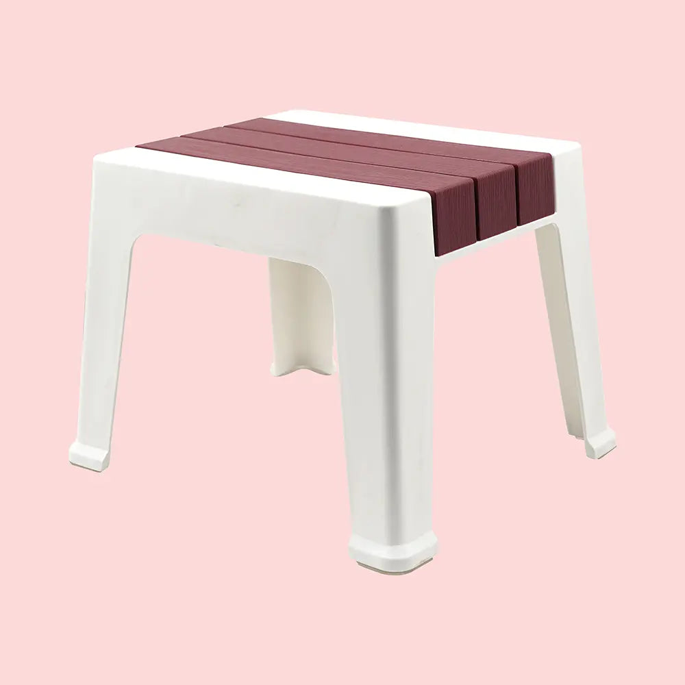 Modern Dual-Tone Plastic Utility Stool