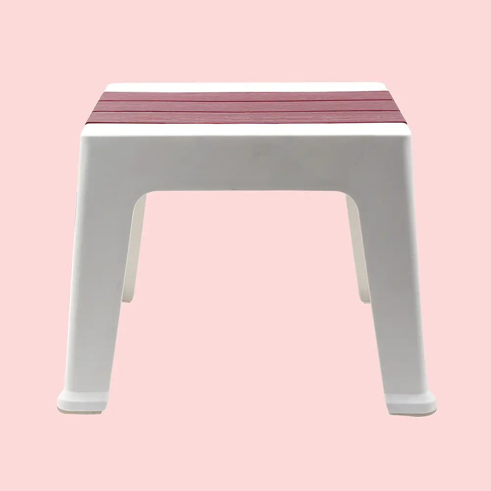 Modern Dual-Tone Plastic Utility Stool