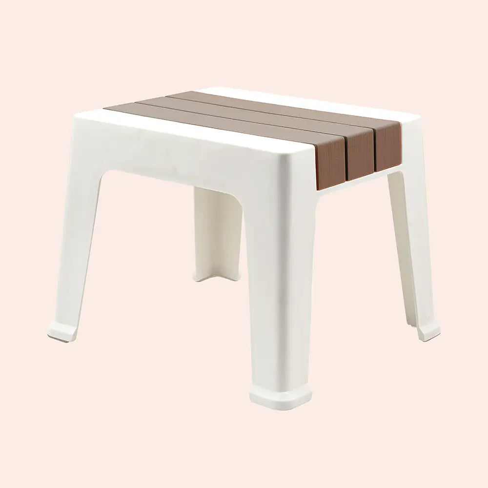 Modern Dual-Tone Plastic Utility Stool