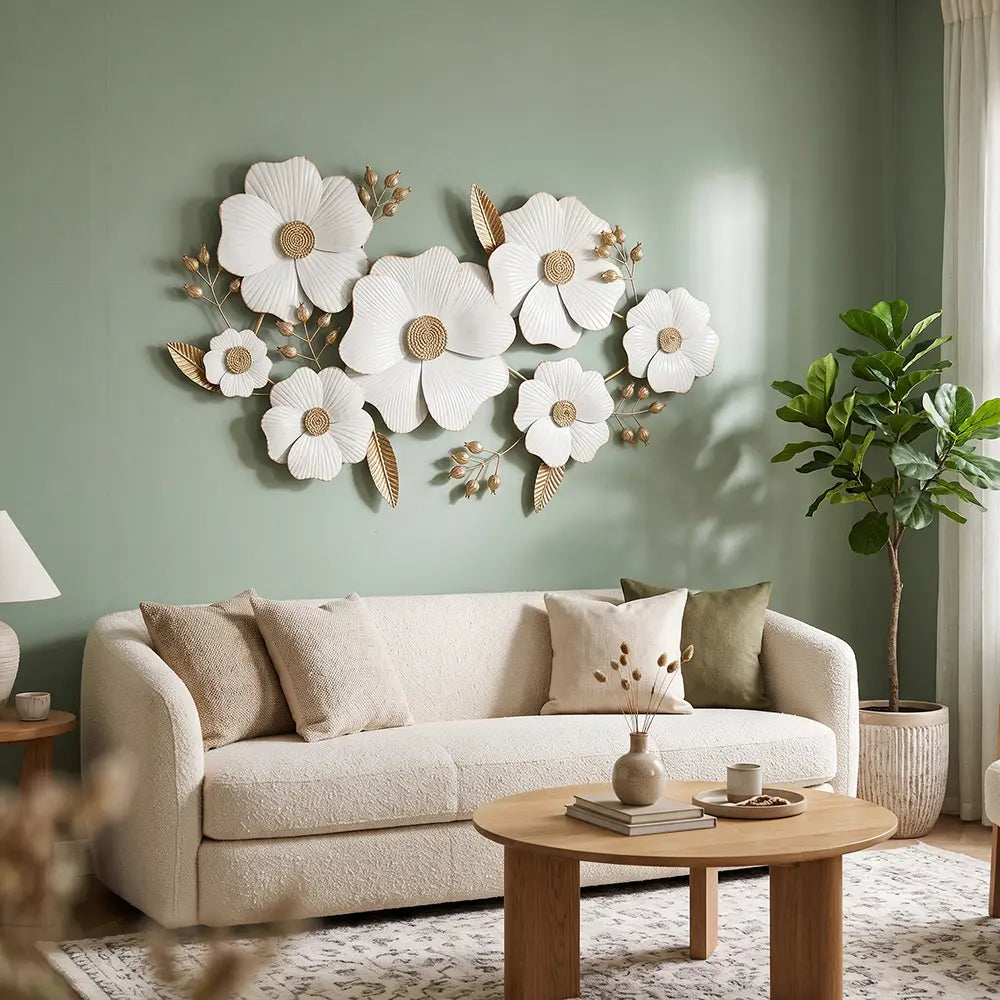 Modern  Floral Metal Wall Art