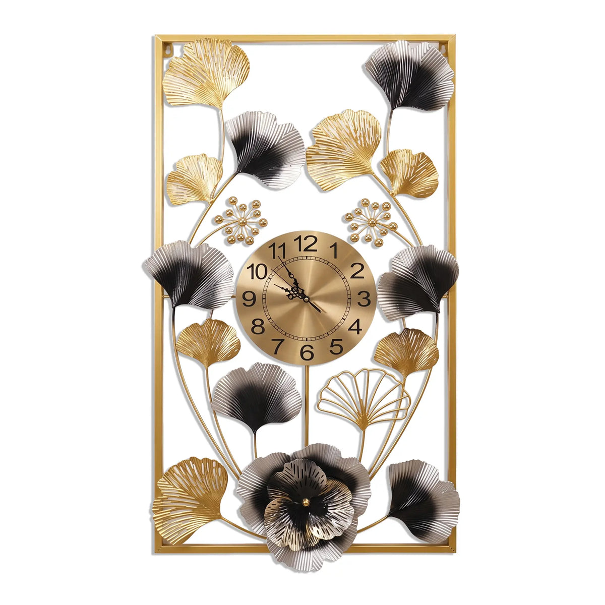 Modern Gold Ginkgo Decorative Wall Clock