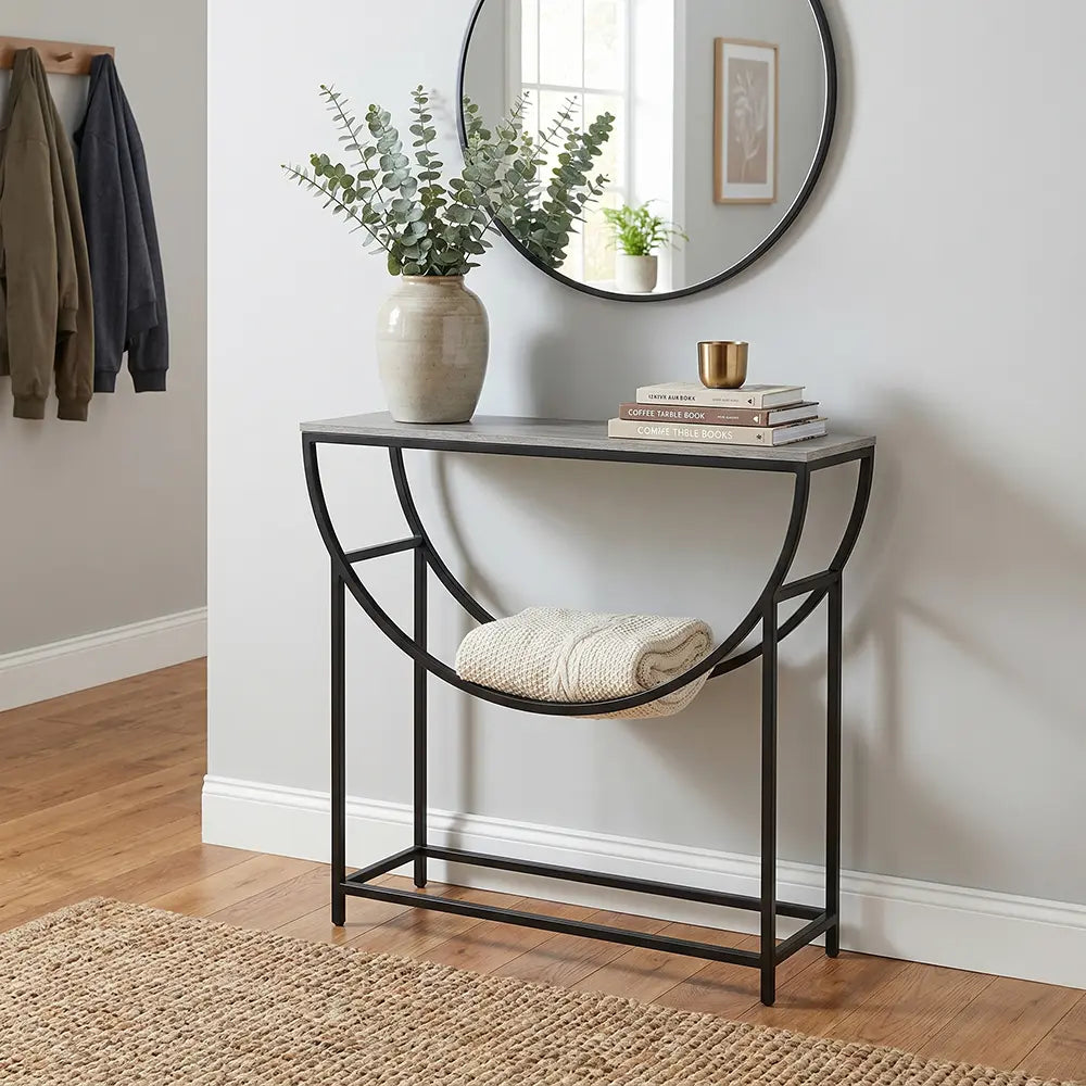 Modern Minimalist Curve Console Table