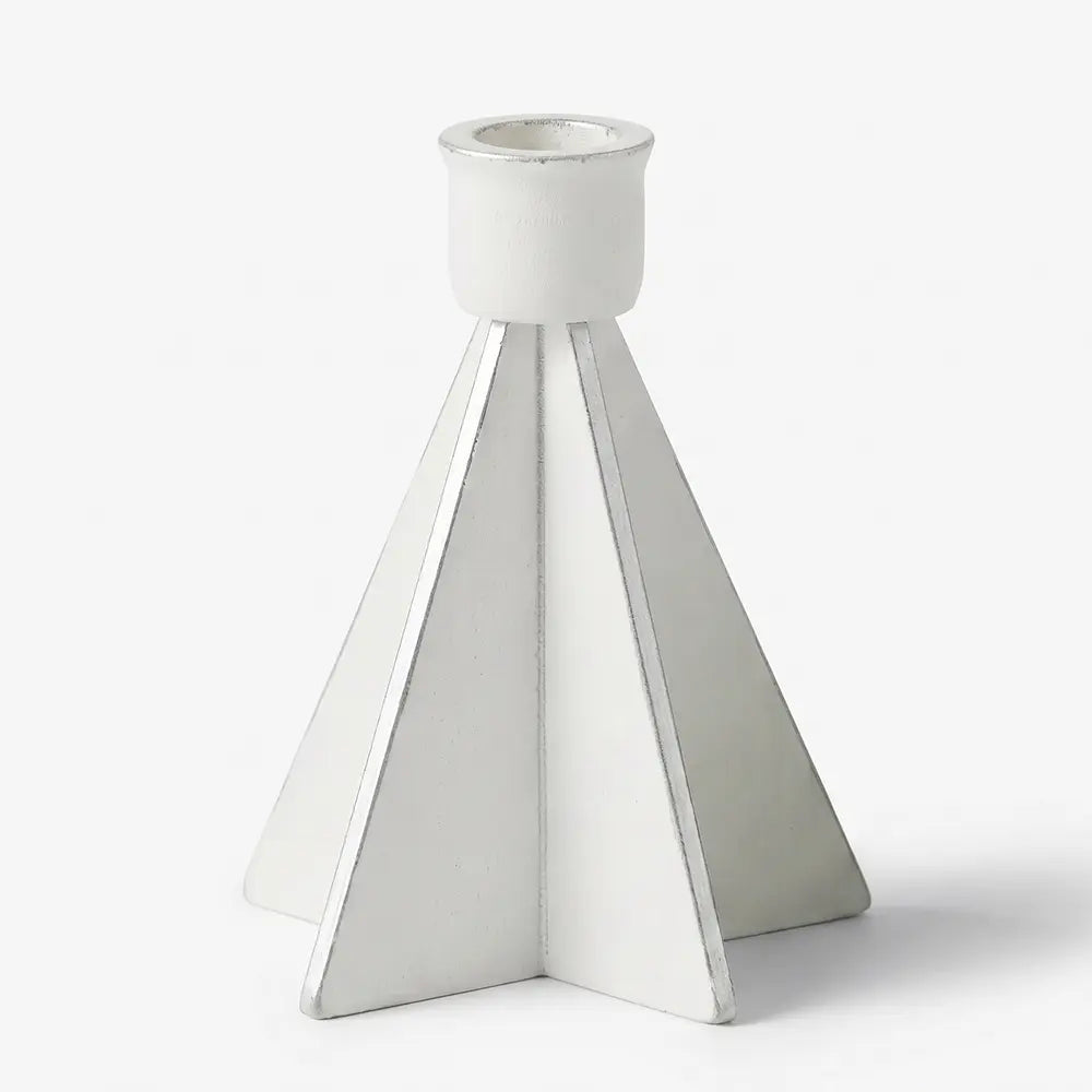 Modern Sculptural Metal Candle Holder