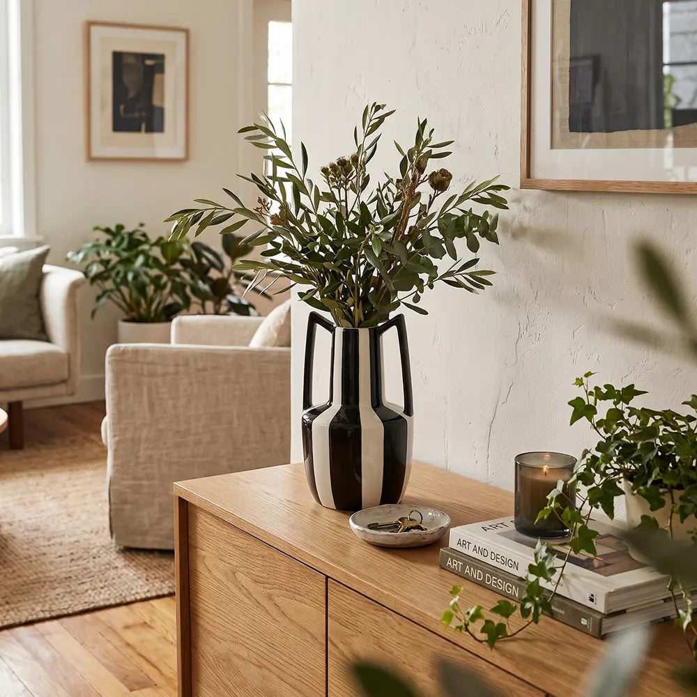 Modern Striped Decorative Vase