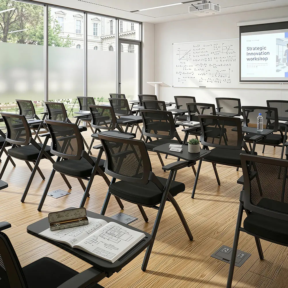 Modern Student Chair Mesh with Writing Pad