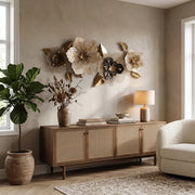 Modern 3D Floral Metal Wall Art