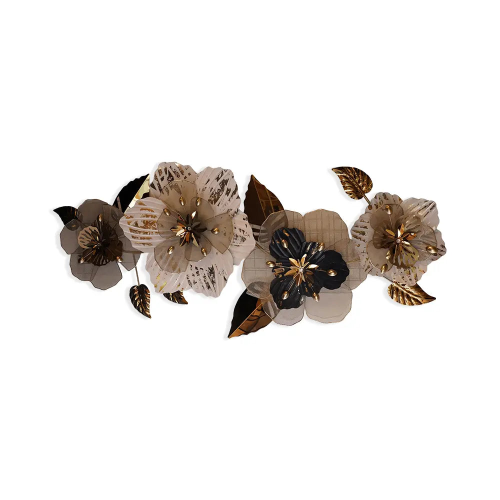 Modern 3D Floral Metal Wall Art